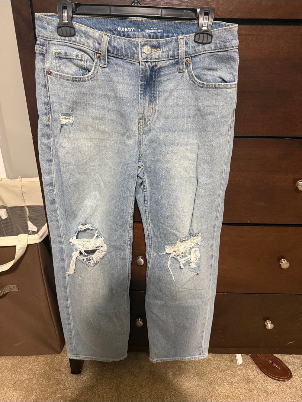 Old Navy Men’s Light Wash Distressed Relaxed Jeans
